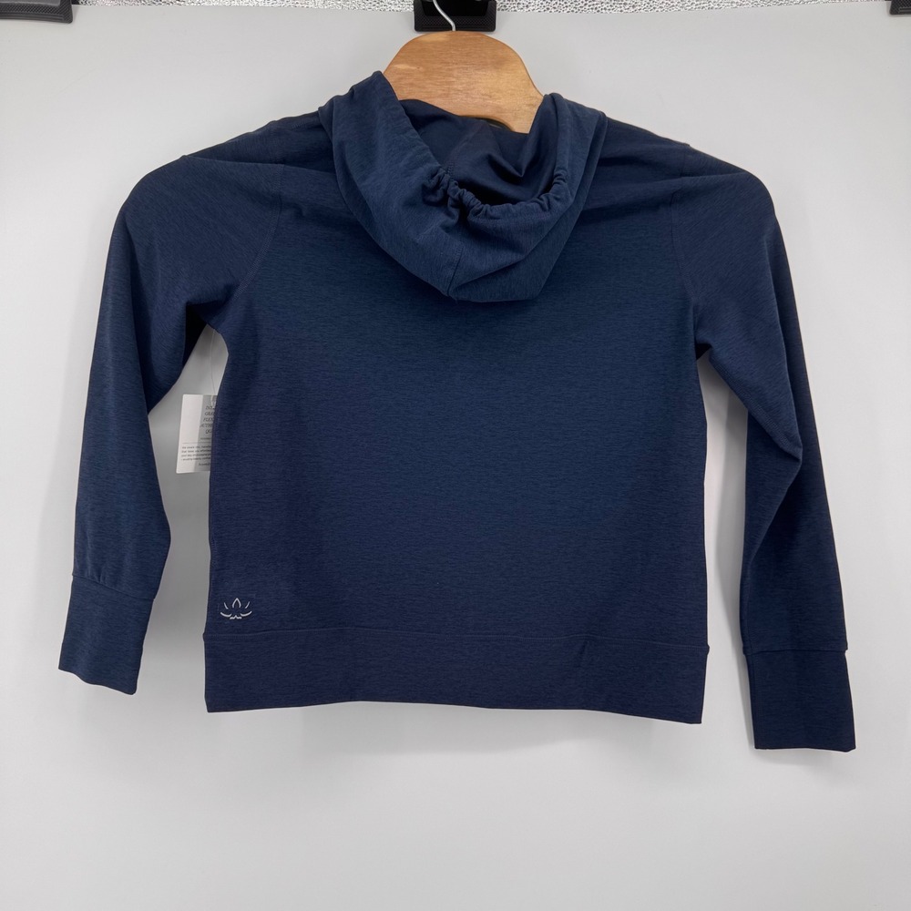 Beyond Yoga Spacedye Hoodie Women Small Navy Blue MGM Logo Full Zip Activewear - Picture 3 of 10